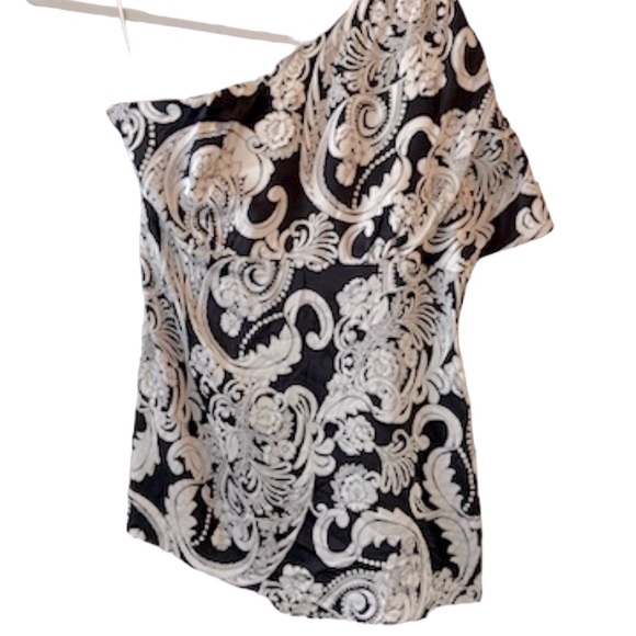 CACHE SILK ONE SHOULDER TOP  Size L - Picture 9 of 16